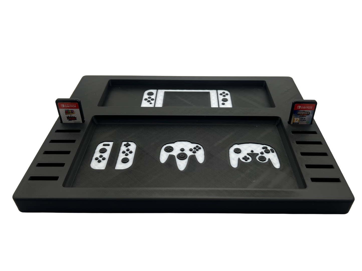 Nintendo Switch Dock & Controller-Halter mit 12 Spiel-Steckplätzen – Praktische 3D-Druck Station für Ordnung & Zubehör im Gaming Setup
