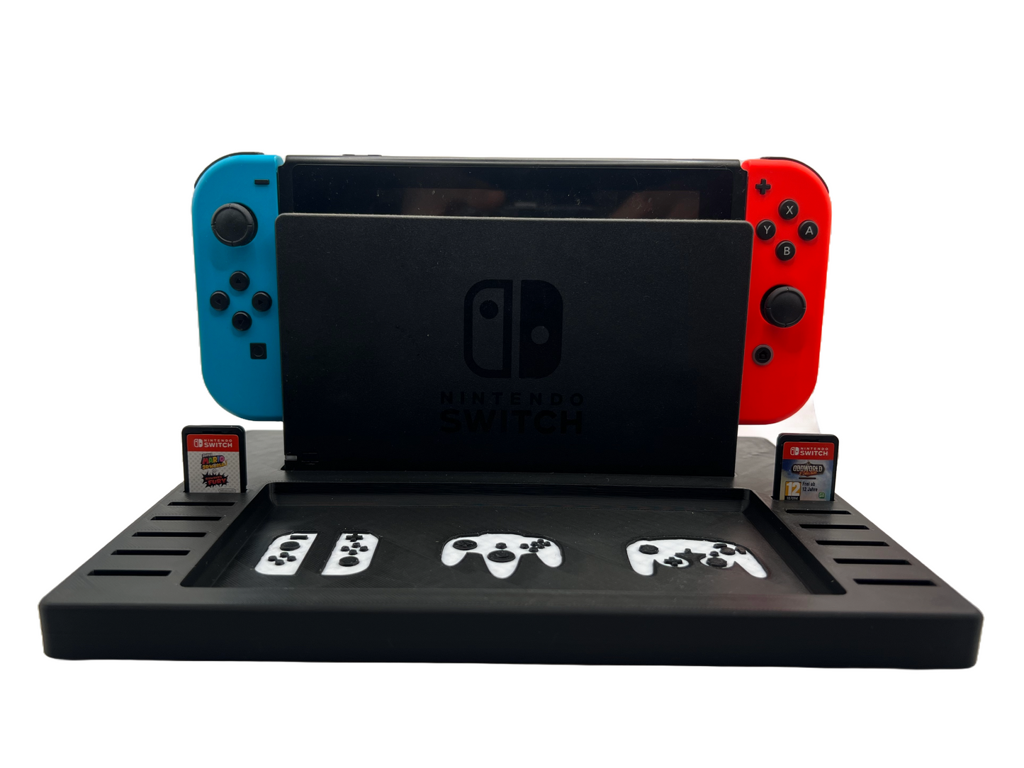 Nintendo Switch Dock & Controller-Halter mit 12 Spiel-Steckplätzen – Praktische 3D-Druck Station für Ordnung & Zubehör im Gaming Setup