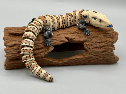 Beweglicher Blauzungenskink | Echse mit & ohne Zunge | 3D-Druck Figur