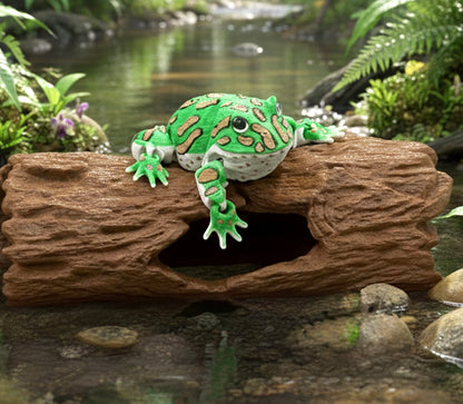 Schmuckhornfrosch  – Der gefräßige Hüpfer für dein Regal!