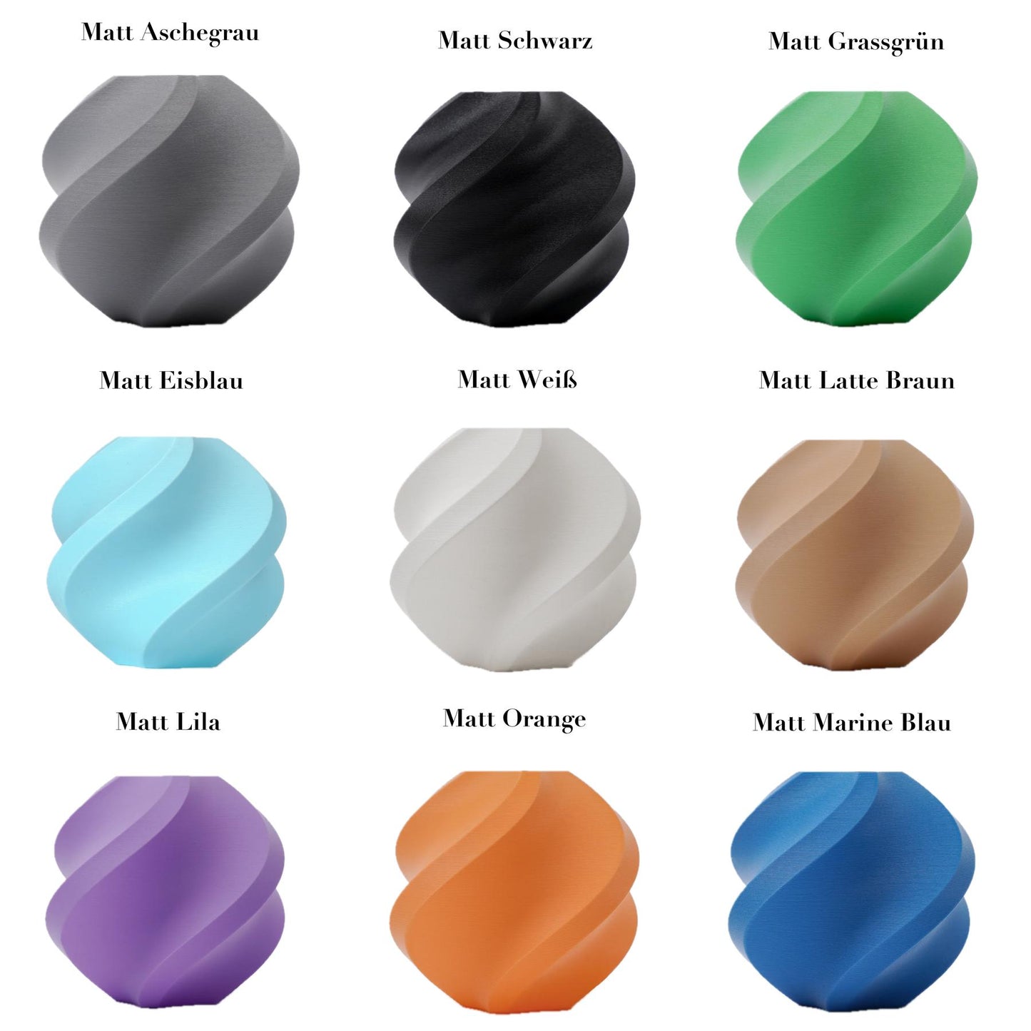 Ellipse - Elegante Designvase mit vertikalen Rillen in über 40 Farben