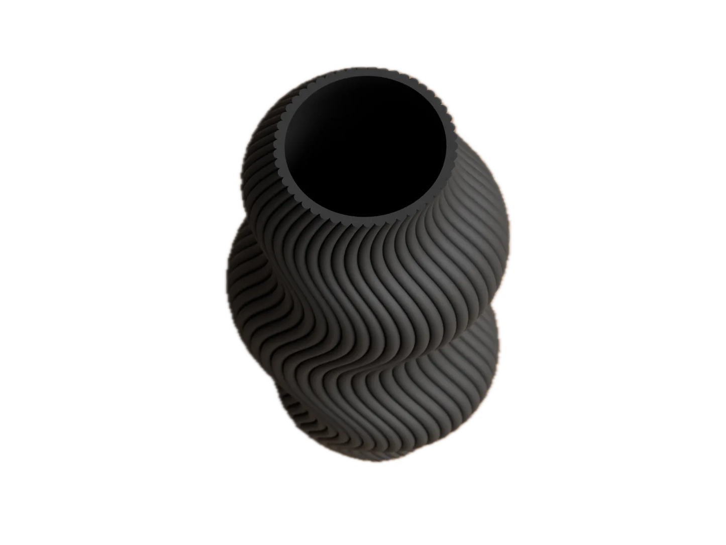 Wave - Moderne Designvase mit wellenförmiger Struktur in über 40 Farben