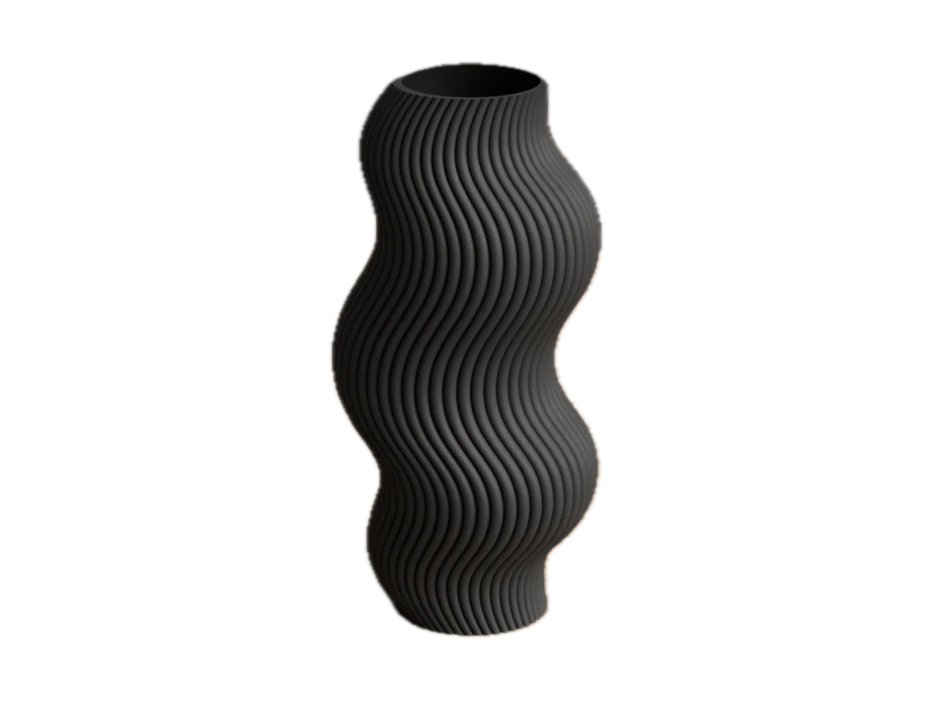 Wave - Moderne Designvase mit wellenförmiger Struktur in über 40 Farben