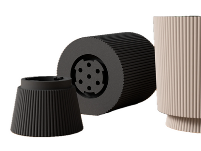 Ripple - Moderner Designübertopf mit Drainagesystem