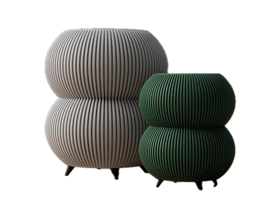 Bubble - Moderner Designübertopf mit Drainagesystem