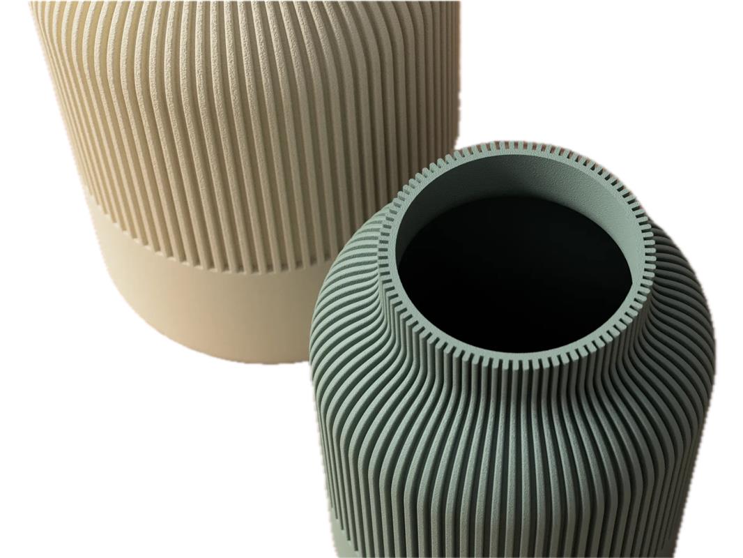 Japandi-Designvase mit Wellenstruktur in über 40 Farben