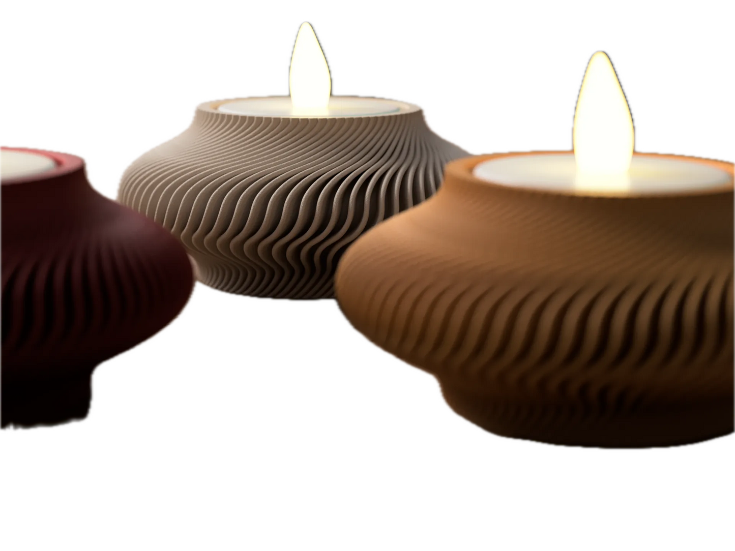Set of 6 tealight holders for the Year of the Snake – Inspired by the elegance of lantern art