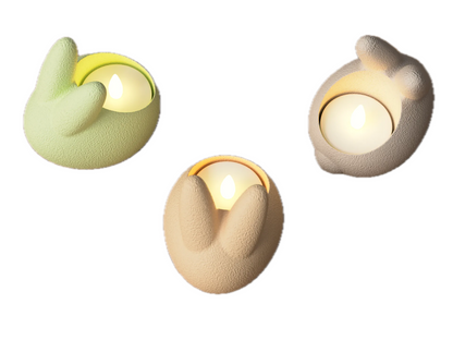 **🐰 6er-Set Osterhasen-Teelichthalter – Stilvolle Deko für Ostern & Frühling