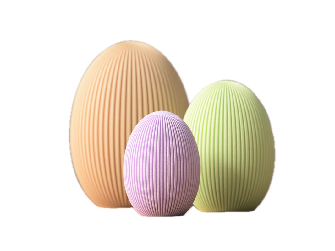 Ribbed egg decorative objects: Timeless elegance in harmonious proportions