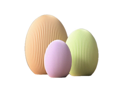Ribbed egg decorative objects: Timeless elegance in harmonious proportions