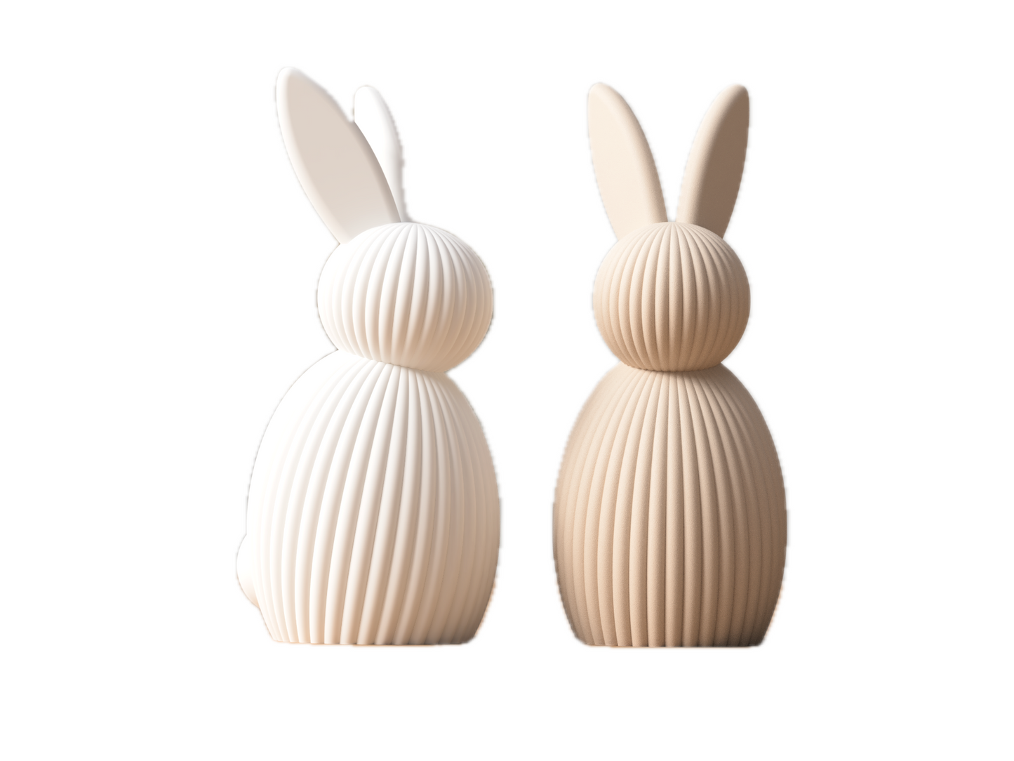 Sitting rabbit decorative objects: Charming elegance with a playful character