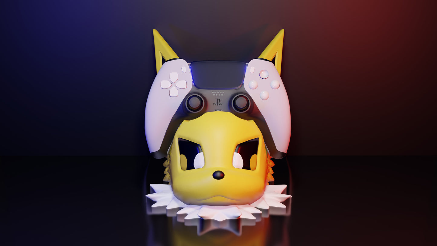 Blitza Controller-Halter im Pokémon Stil – 3D-gedruckter Blitz-Pokémon Ständer für Xbox Nintendo PlayStation – Gamer Geschenk & Deko Highlight