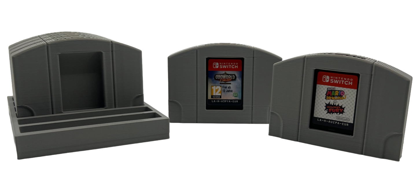 N64 Design Game Holder for 6 Nintendo Switch Games – Retro 3D Printed Cartridge Look – Stylish Storage &amp; Gift Idea for Gamers