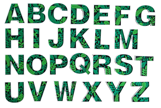 Customizable Letters &amp; Symbols – Botanical Jungle Design