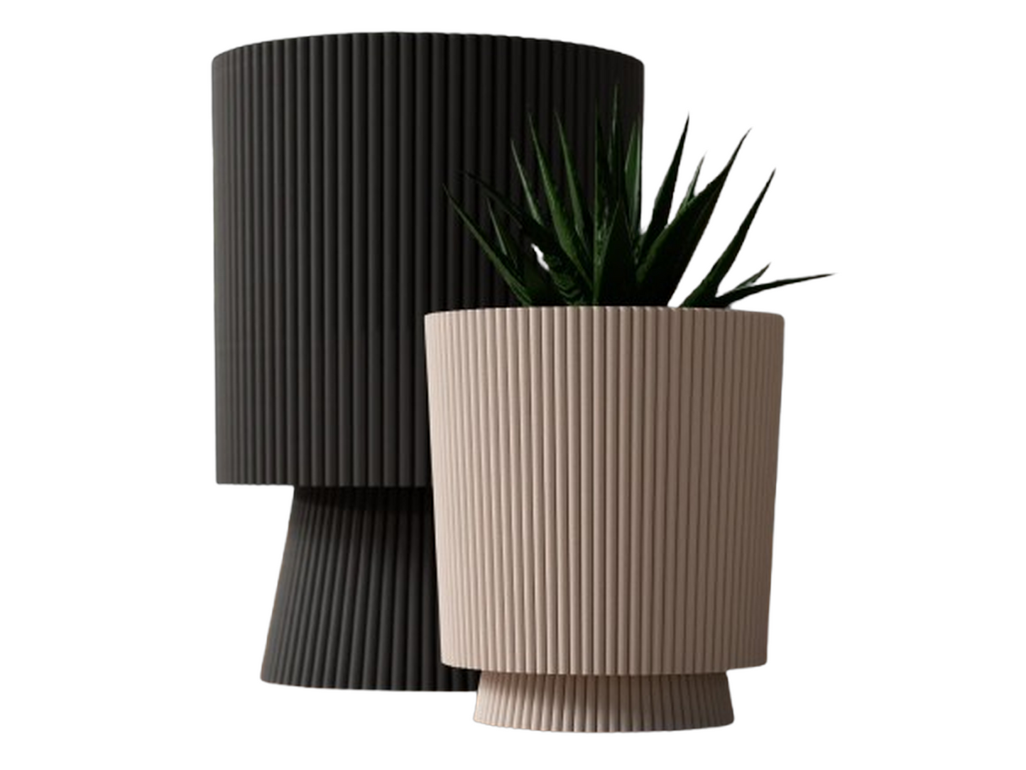 Ripple - Moderner Designübertopf mit Drainagesystem