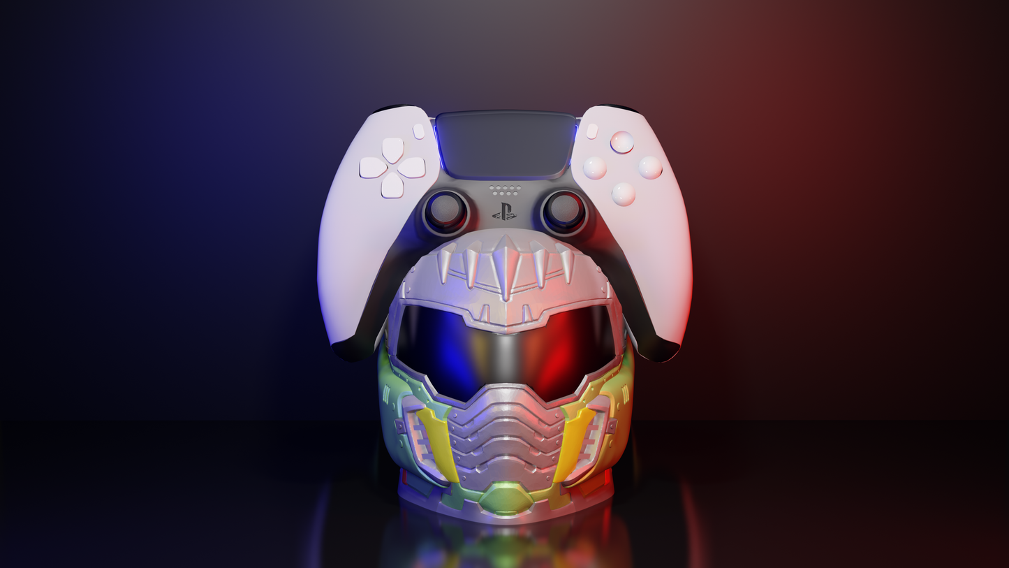 Höllisch gut – der DOOM Helm Controller Halter für dein Gaming-Setup!