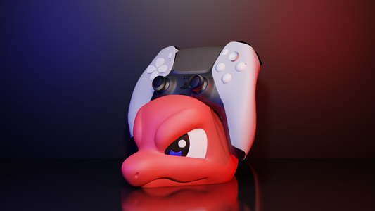 Glutexo Controller-Halter im Pokémon Stil – 3D-gedruckter Charmeleon Ständer für PS5, PS4 & Xbox Controller – Gamer Geschenk & Fanartikel