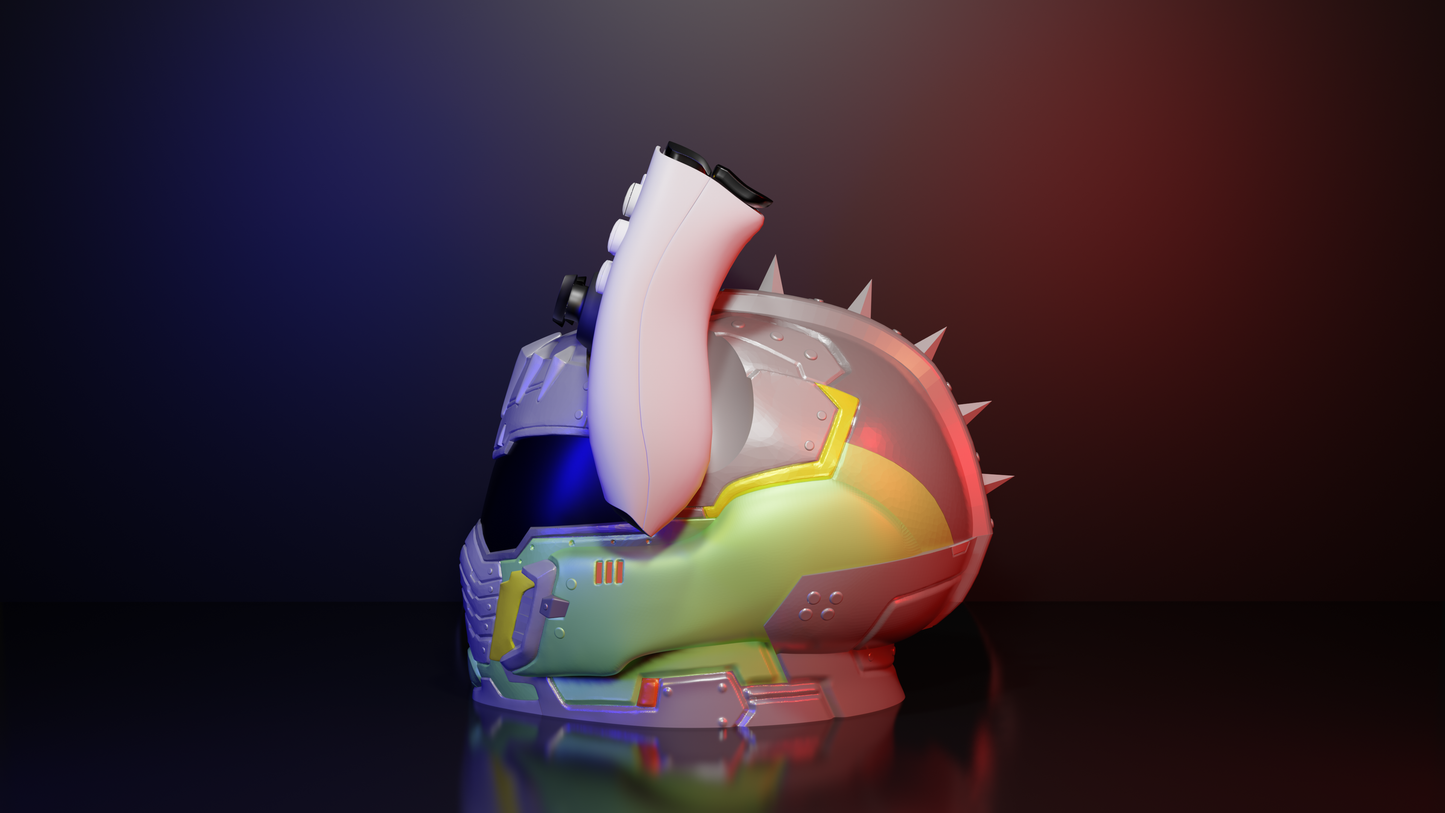 Höllisch gut – der DOOM Helm Controller Halter für dein Gaming-Setup!