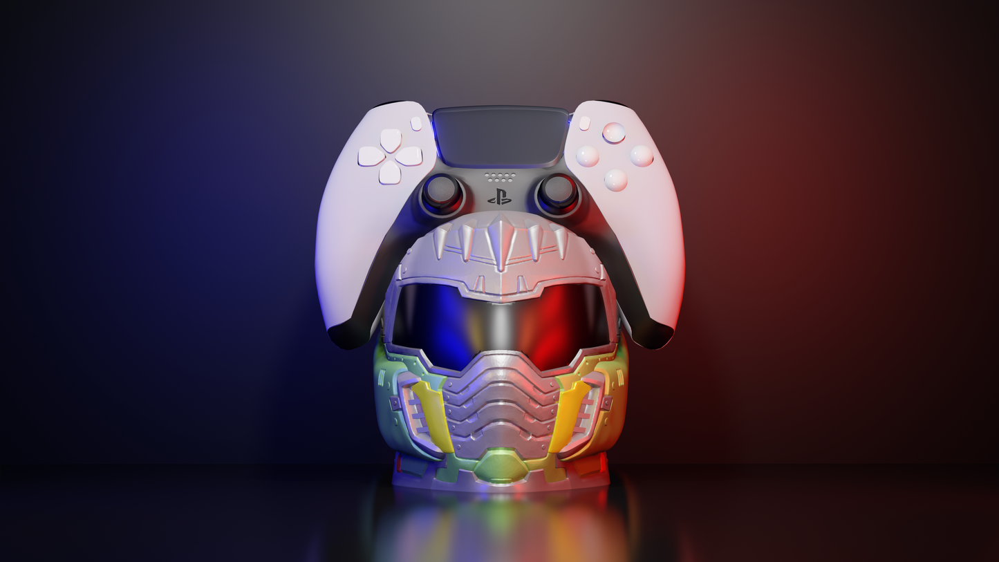 Höllisch gut – der DOOM Helm Controller Halter für dein Gaming-Setup!