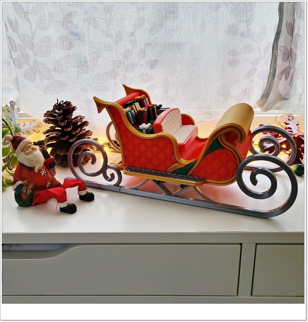 Großer Weihnachtsschlitten – Elegante Weihnachtsdekoration zum Befüllen 🎅🛷