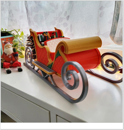 Großer Weihnachtsschlitten – Elegante Weihnachtsdekoration zum Befüllen 🎅🛷