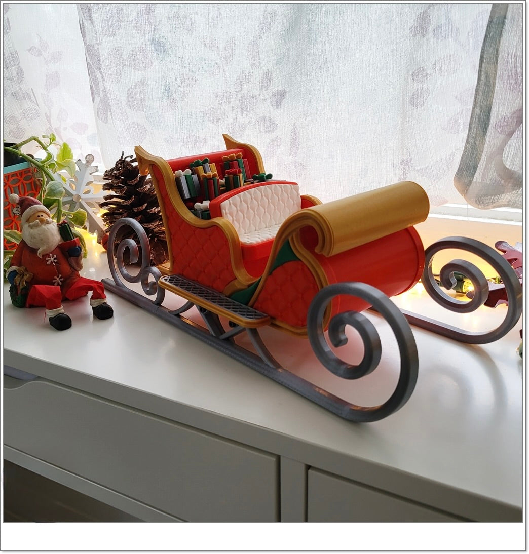 Großer Weihnachtsschlitten – Elegante Weihnachtsdekoration zum Befüllen 🎅🛷