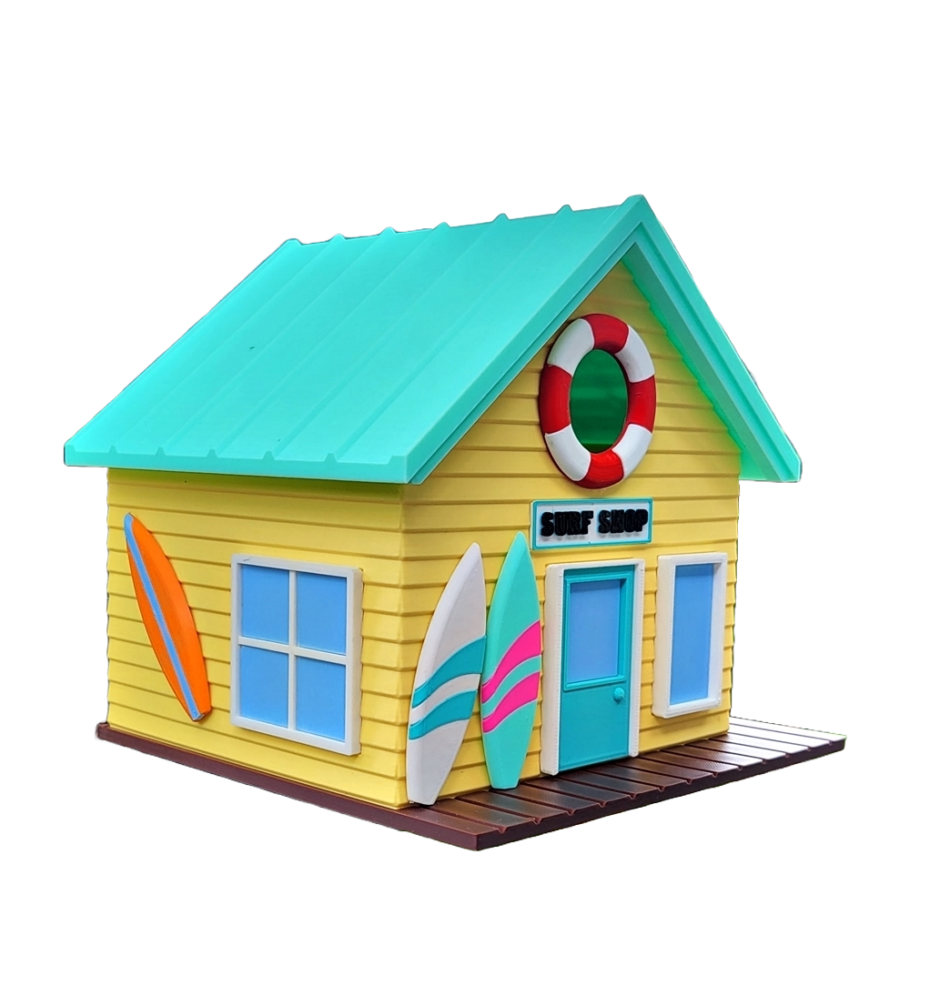 Birdhouse "Surf Shop" – Your sunny home for feathered surfers! 🏄‍♀️🐦