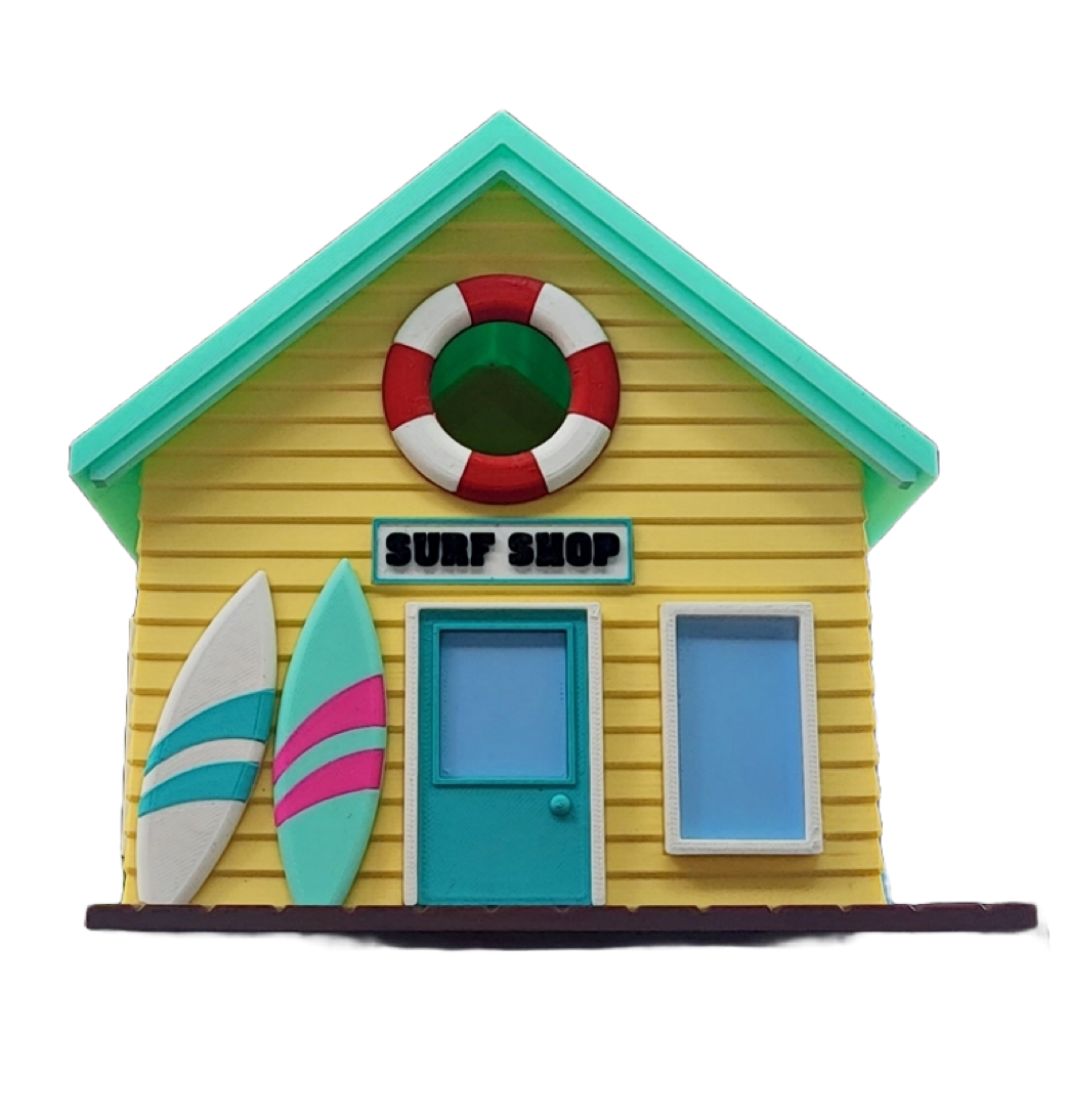 Birdhouse "Surf Shop" – Your sunny home for feathered surfers! 🏄‍♀️🐦