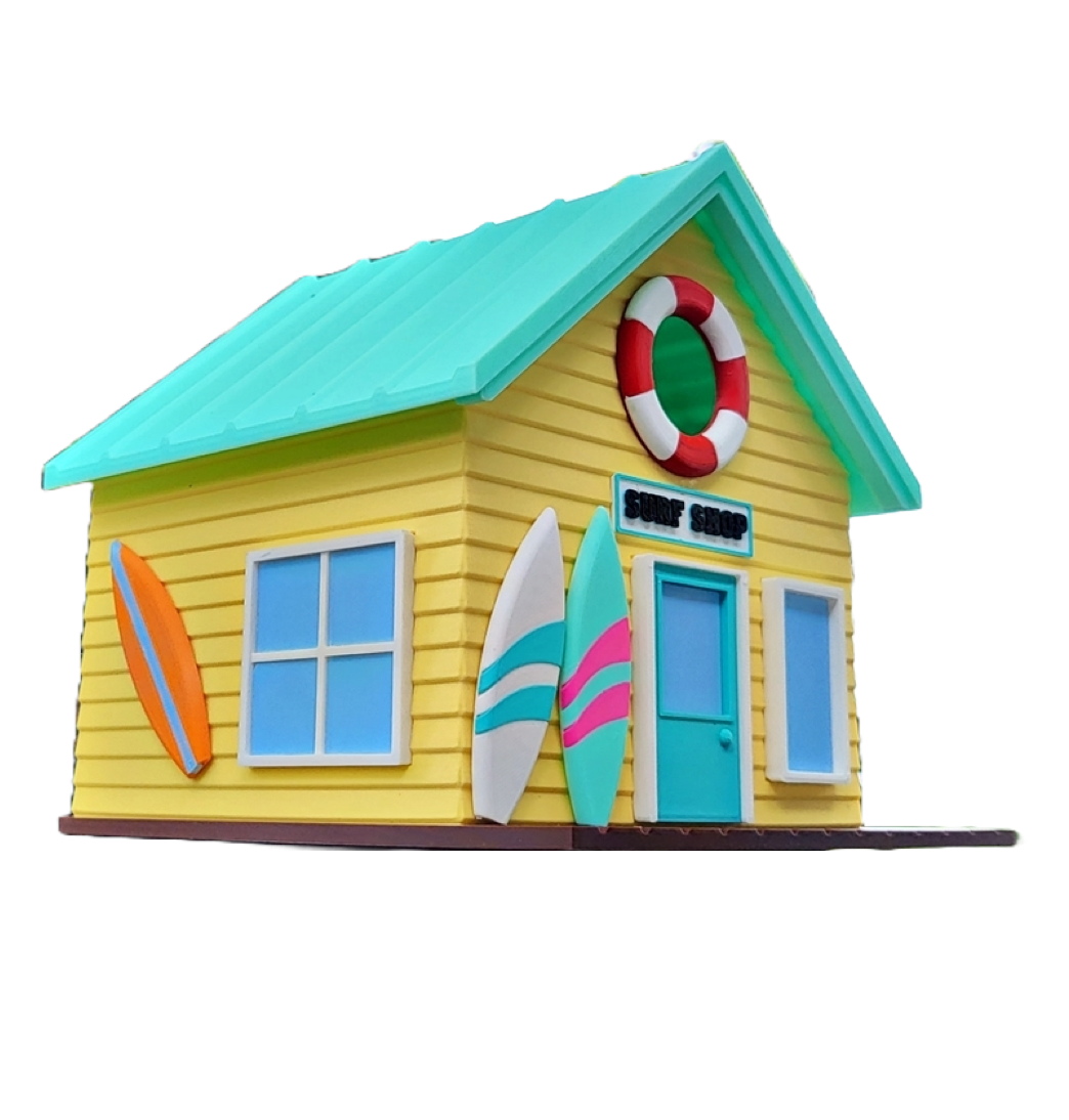 Birdhouse "Surf Shop" – Your sunny home for feathered surfers! 🏄‍♀️🐦